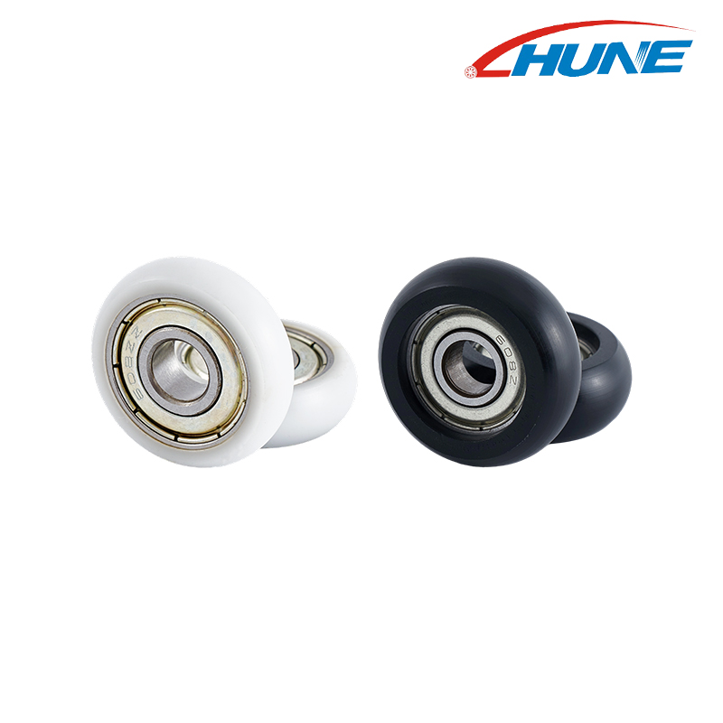 Mga Pintuan at Windows Wear-Resistant Load-Bearing Nylon R-Shaped 628zz Plastic Bearing Pulley
