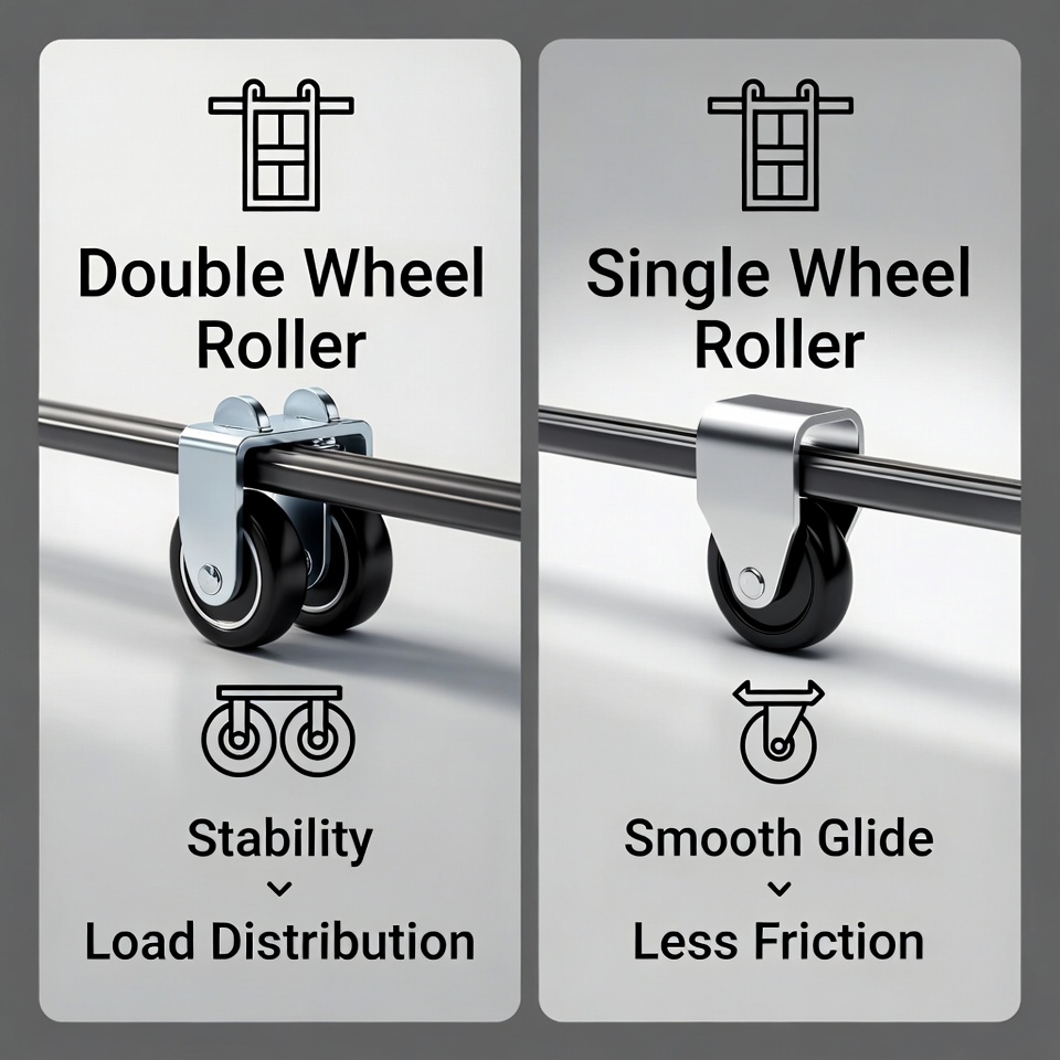  Double Wheel vs Single Wheel Sliding Door Roller – Mga Pros&Cons