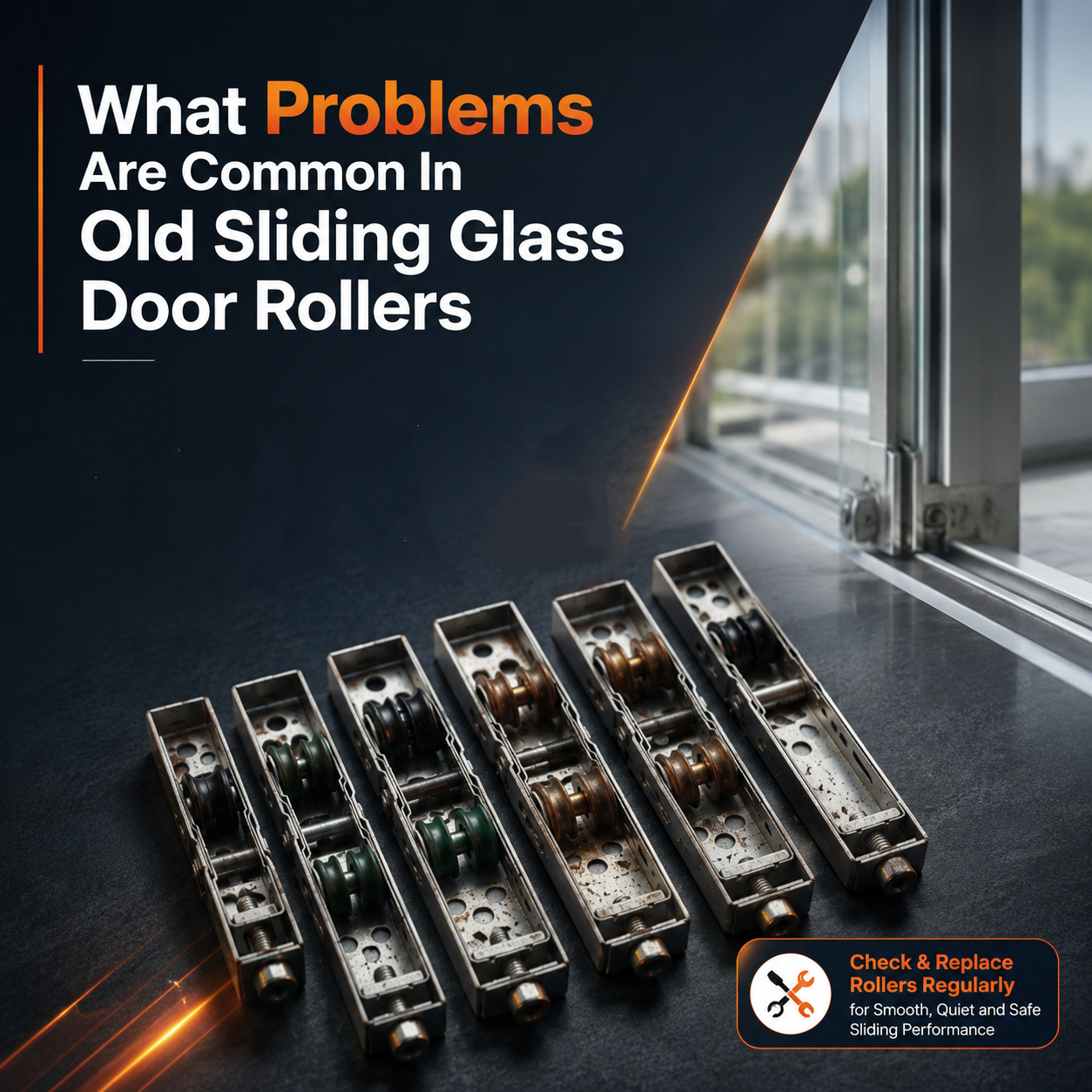  Anong mga Problema ang Karaniwan sa Mga Lumang Sliding Glass Door Roller sa Paglipas ng Panahon